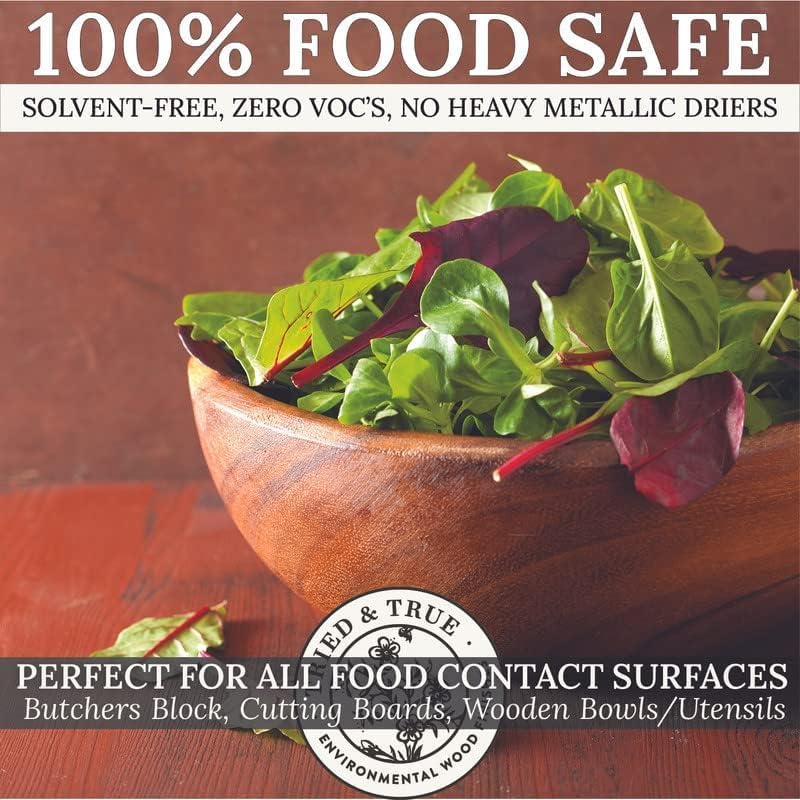 Tried & True Superior Varnish Oil Wood Finish & Sealer, 8 oz. - Natural Pine Resin & Linseed Oil, Ideal for Interior Furniture, Tables, Countertops - Food Safe, Scratch Resistant & Durable