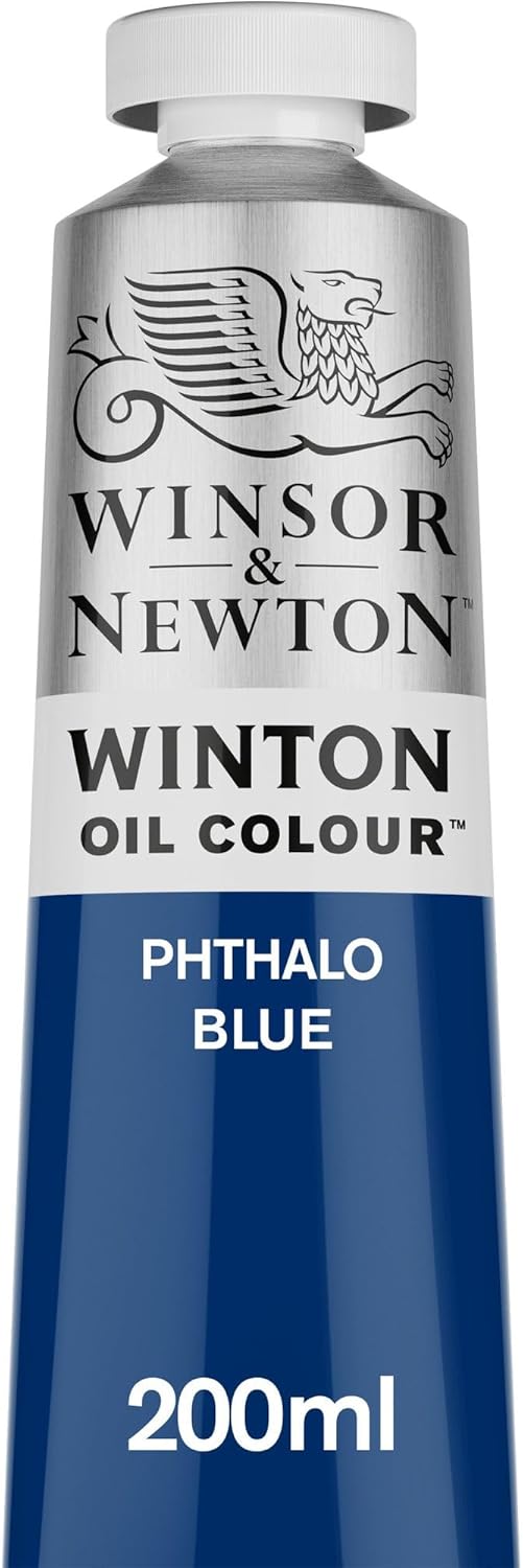 Winsor & Newton Winton Oil Color, 200ml (6.75-oz) Tube, Phthalo Blue