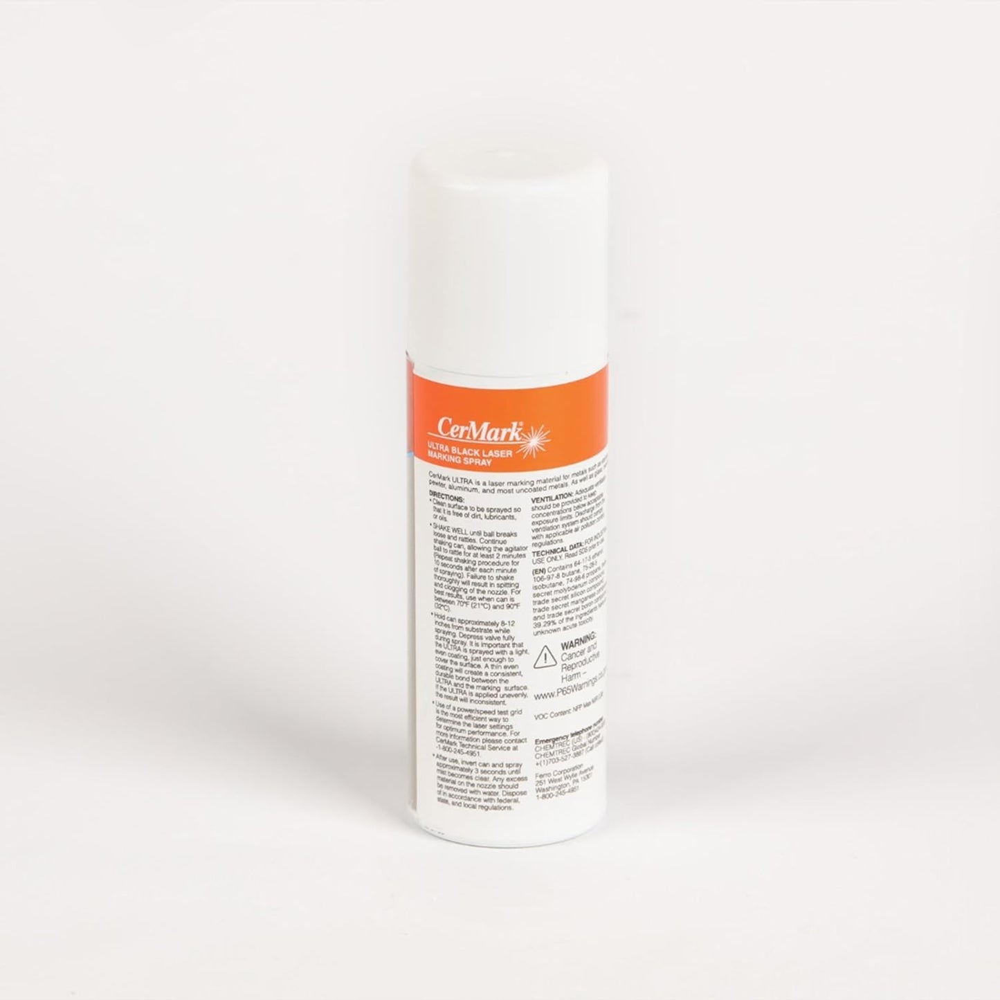 Cermark Ultra Aerosol Spray 2oz for Black Laser Marking. Great for Stainless, Glass, Slate, Metal, & Ceramic. Bonding Adhesive (2oz) (1)