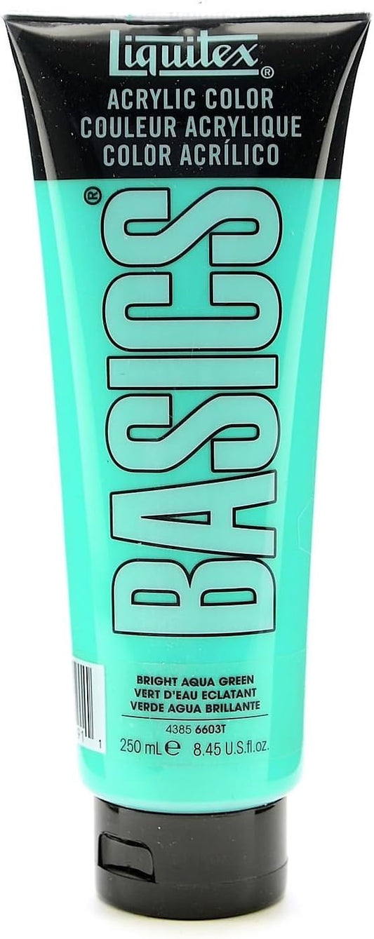 Liquitex BASICS Acrylic Paint, 250ml (8.5-oz) Tube, Bright Aqua Green