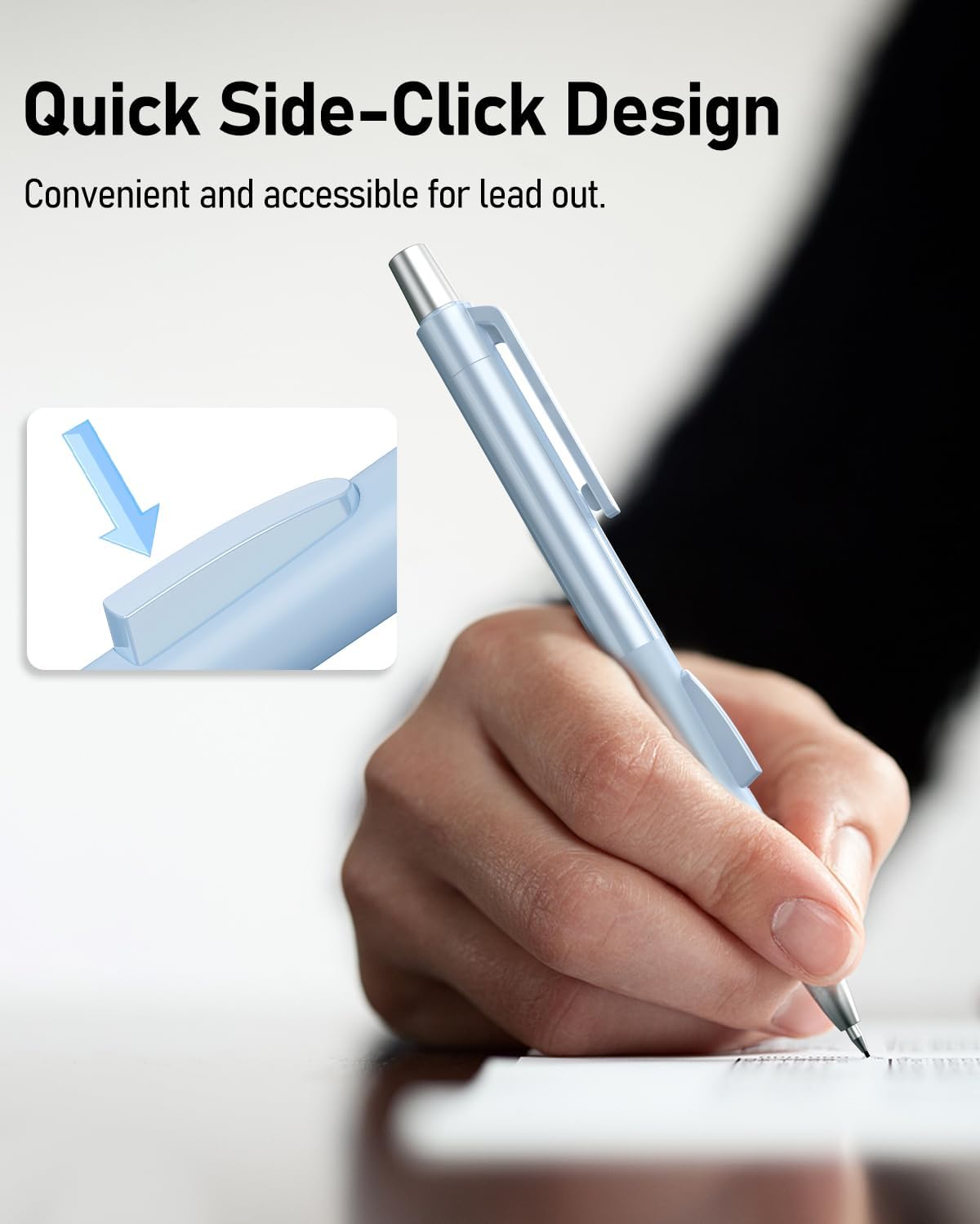 Four Candies Cute Mechanical Pencil Set with Case, 4PCS 0.5mm Pastel Fast Click Aesthetic Mechanical Pencils with 480PCS HB Lead Refills, 2 Erasers, 12 Eraser Refills School Supplies for Girls Writing