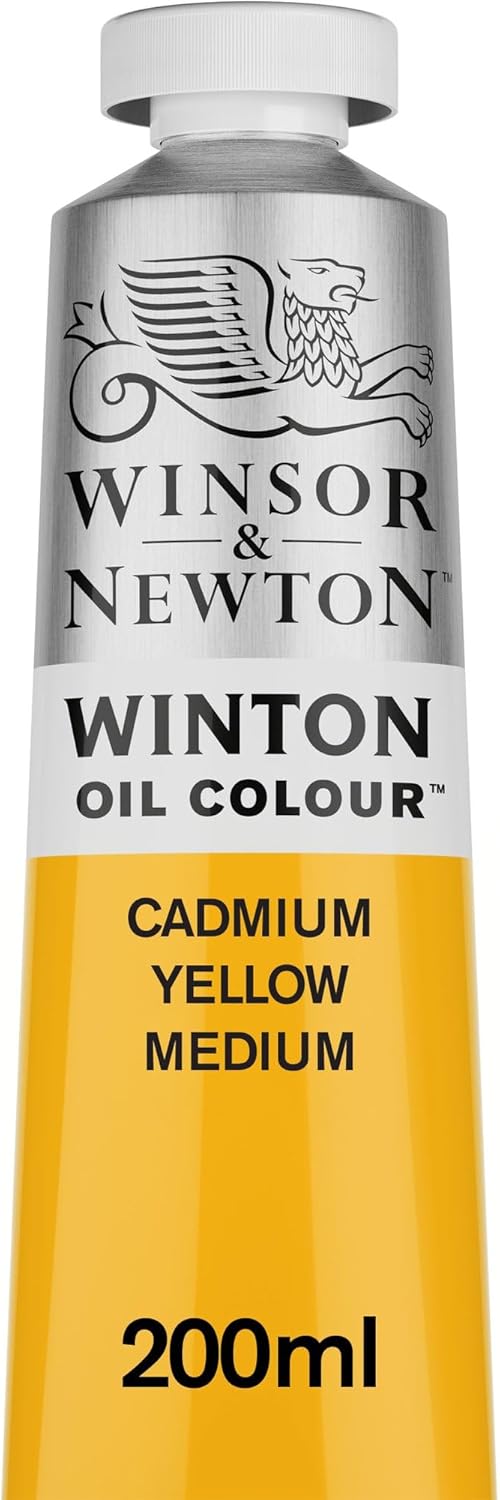 Winsor & Newton Winton Oil Color, 200ml (6.75-oz) Tube, Cadmium Yellow Medium