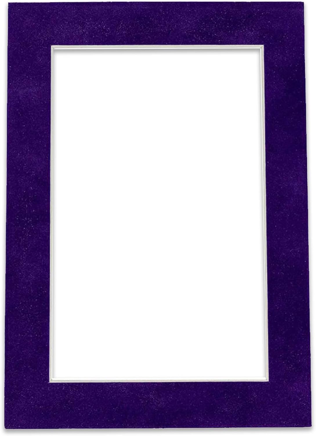 Pack of TEN 11x14 Mats Bevel Cut for 8.5x11 Photos - Acid Free Purple Crocus Suede Precut Matboards For Pictures, Photos, Framing - 4-ply Thickness
