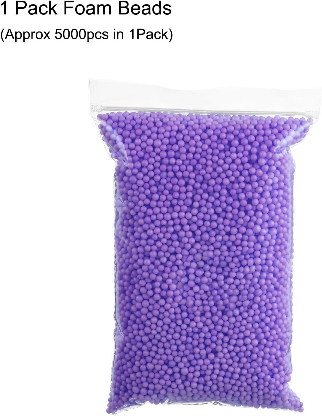 MECCANIXITY Foam Beads Foam Balls 4-6mm for Wedding and Party Decorations, Tiny Packing Balls, Arts DIY Crafts Supplies (Dull Purple,1 Pack Approx 5000pcs)