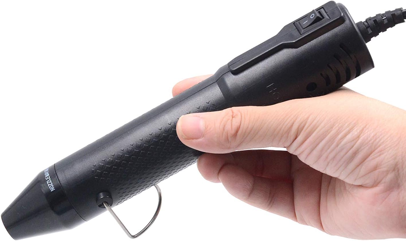 mofa Embossing Heat Pen,Mini Heat Gun,Hot Air Pen Tools Shrink Pen with Stand For DIY Embossing And Drying Paint Multi-Purpose Electric Heating Nozzle 150W 110V (Black,Black)