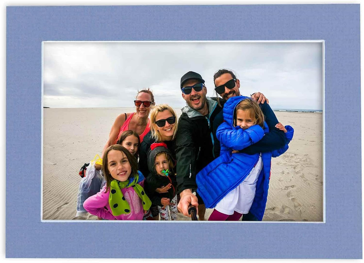 Pack of 25 Acid Free 11x14 Mats Bevel Cut for 8.5x11 Photos - Brittany Blue Precut Matboards With Backing Boards and Clear Photo Mat Bags For Pictures, Photos, Framing - 4-ply Thickness