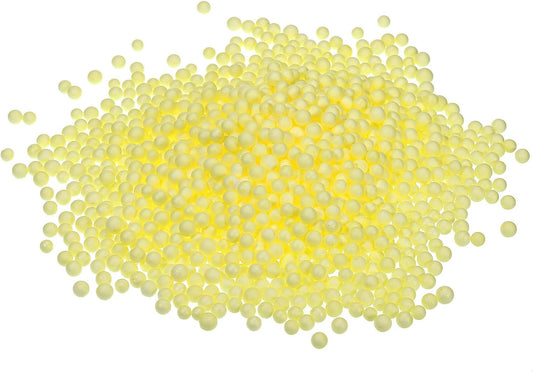 MECCANIXITY Foam Beads Foam Balls 7-9mm for Wedding and Party Decorations, Tiny Packing Balls, Arts DIY Crafts Supplies (Yellow,1 Pack Approx 3000pcs)
