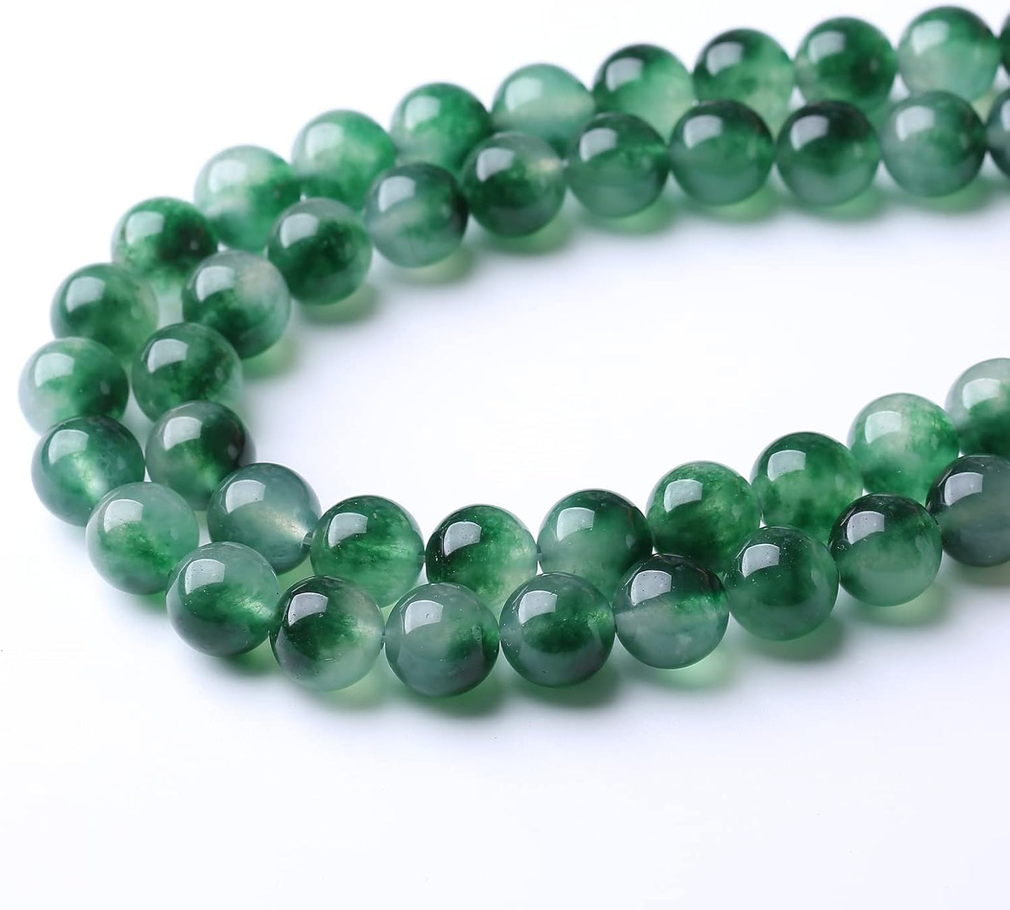 36PCS 10MM Aquatic Agate Stone Beads Energy Healing Beads for DIY Jewelry Bracelet Necklace Making for Jewelry Making 15Inch