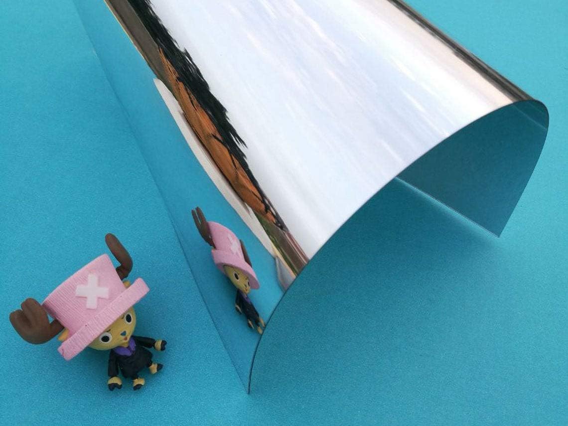 Adhesive Mirror Sheet 6 x 9 Inches Flexible Mirrors Sheets (4 pack) | Non-Glass Self Adhesive Stick on Mirror Tiles | Cut Mirror Paper to Size, Peel and Stick, Great for Crafts and Mirror Wall