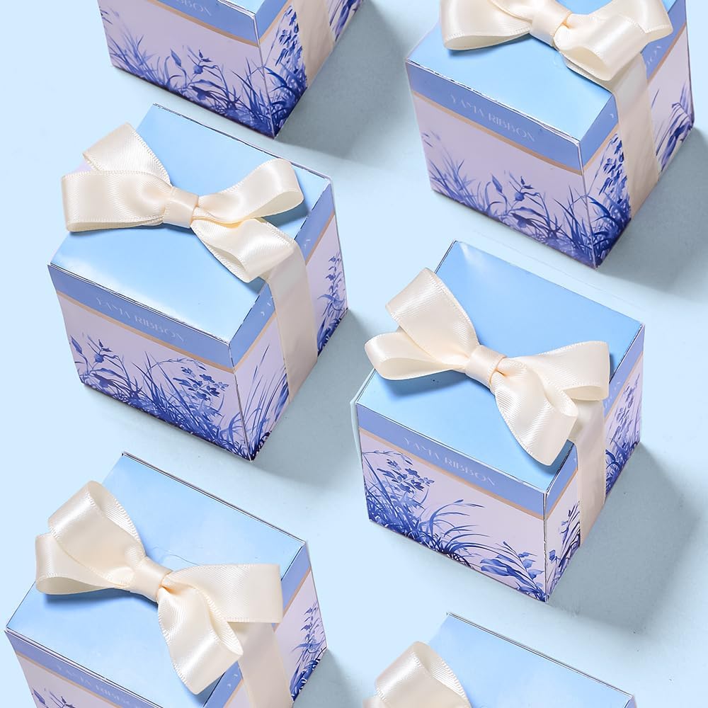 YAMA Ivory Double Face Satin Ribbon 5/8 Inch 25 Yards Ivory Silk Ribbon for Gift Package Wrapping,Floral Design,Hair Bow Clip Making,Crafting,Sewing,Wedding Decor