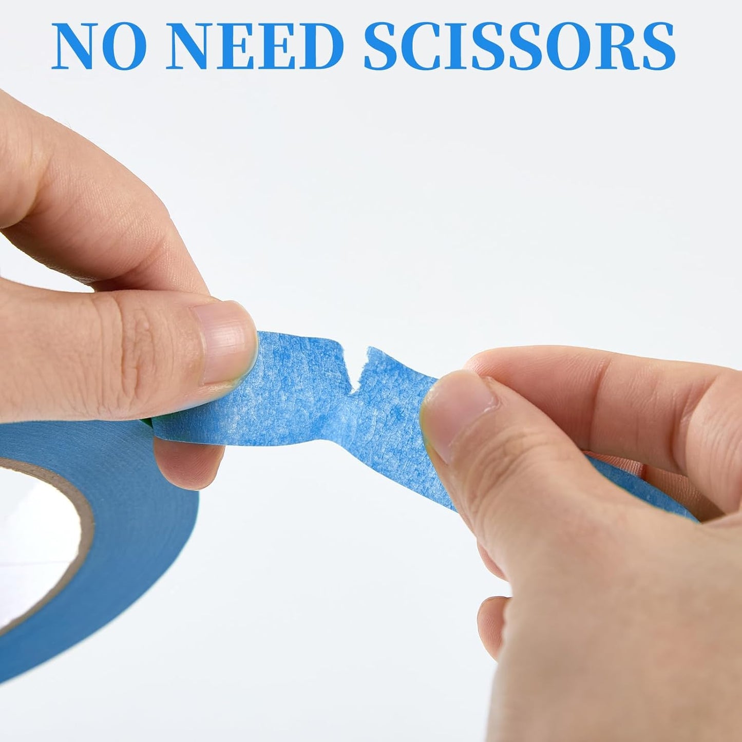 Premium Blue Masking Tape,Painters Tape,Blue Painters Tape for Automotive,DIY Paper Arts & Crafts, Spraying Drywall Paint, No Residue & Easy to Clean Up,6pcs 0.7inches X 54 Yd Painter's Tape