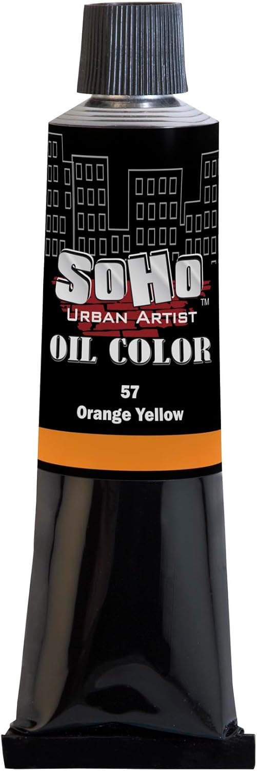 Soho Urban Artist Oil Paint - Orange Yellow, 170 ml Tube - Best Valued Oil Colors for Painting, Excellent Pigment Load