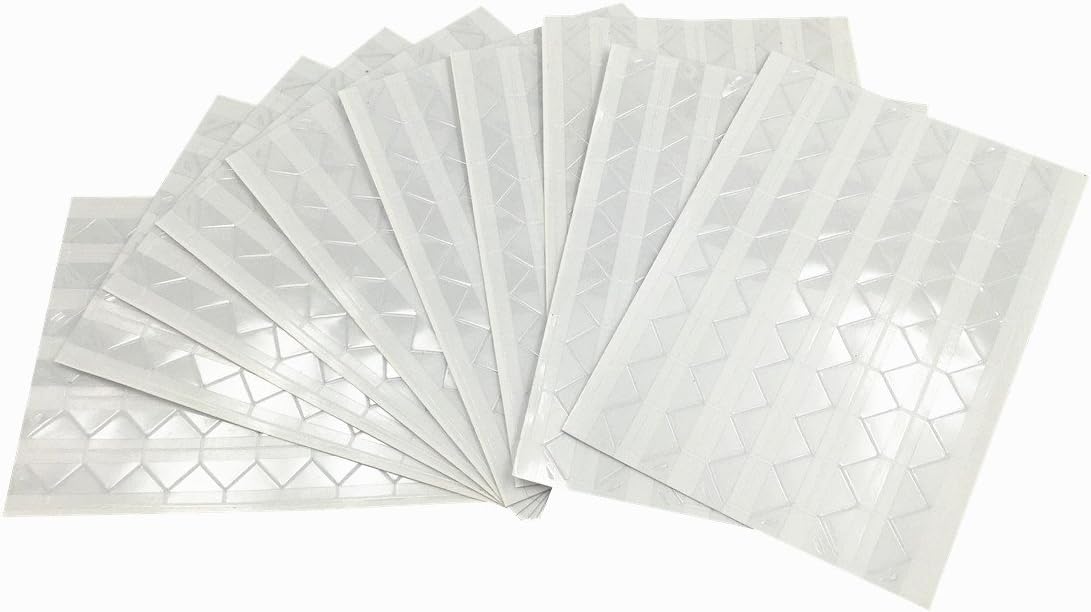 10 Sheet (1020-pack) Photo Corners Self Adhesive PVC Paper Photo Foto Corner Stickers for Scrapbooking Personal Journal (Clear)
