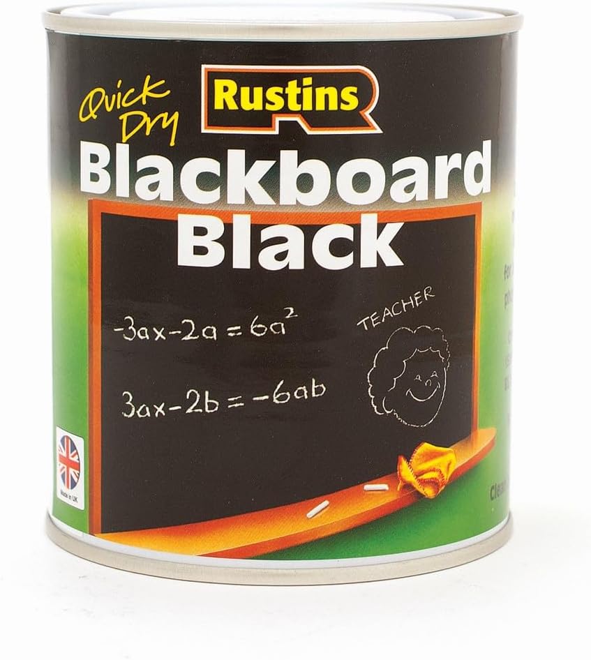 Rustins Blackboard Black Paint 500ml