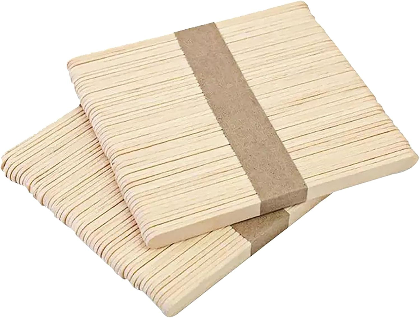 50PCS DIY Craft Sticks Ice Cream Sticks Natural Wooden Ice Cream Sticks 4.5 inches Long Snack Sticks Ice Cream Sticks Popsicle Sticks for Dessert Making Classroom Projects