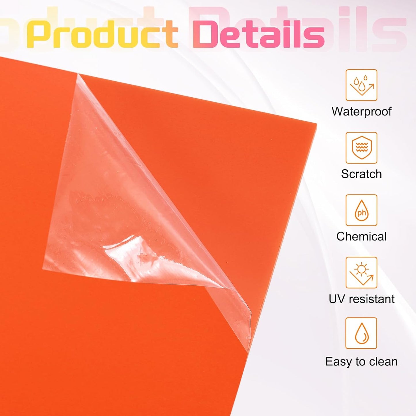 uxcell 4Pcs Acrylic Sheets 12x6 Inch Acrylic Panel 1/8 Inch-3mm Plastic Board for Picture Frames Sign Holders DIY Display Projects Craft, Orange
