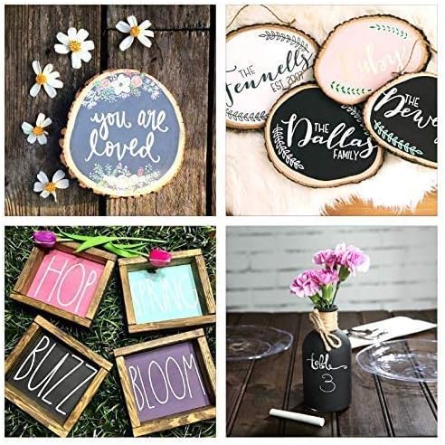 Chalkboard Blackboard Paint - Brush on Wood, Metal, Glass, Wall, Plaster Boards Sign, Frame or Any Surface. Use with Chalk Pen Wet Erase, Non-Toxic - Matte Finish [Blue] - (8.5oz Cover 32 sf)