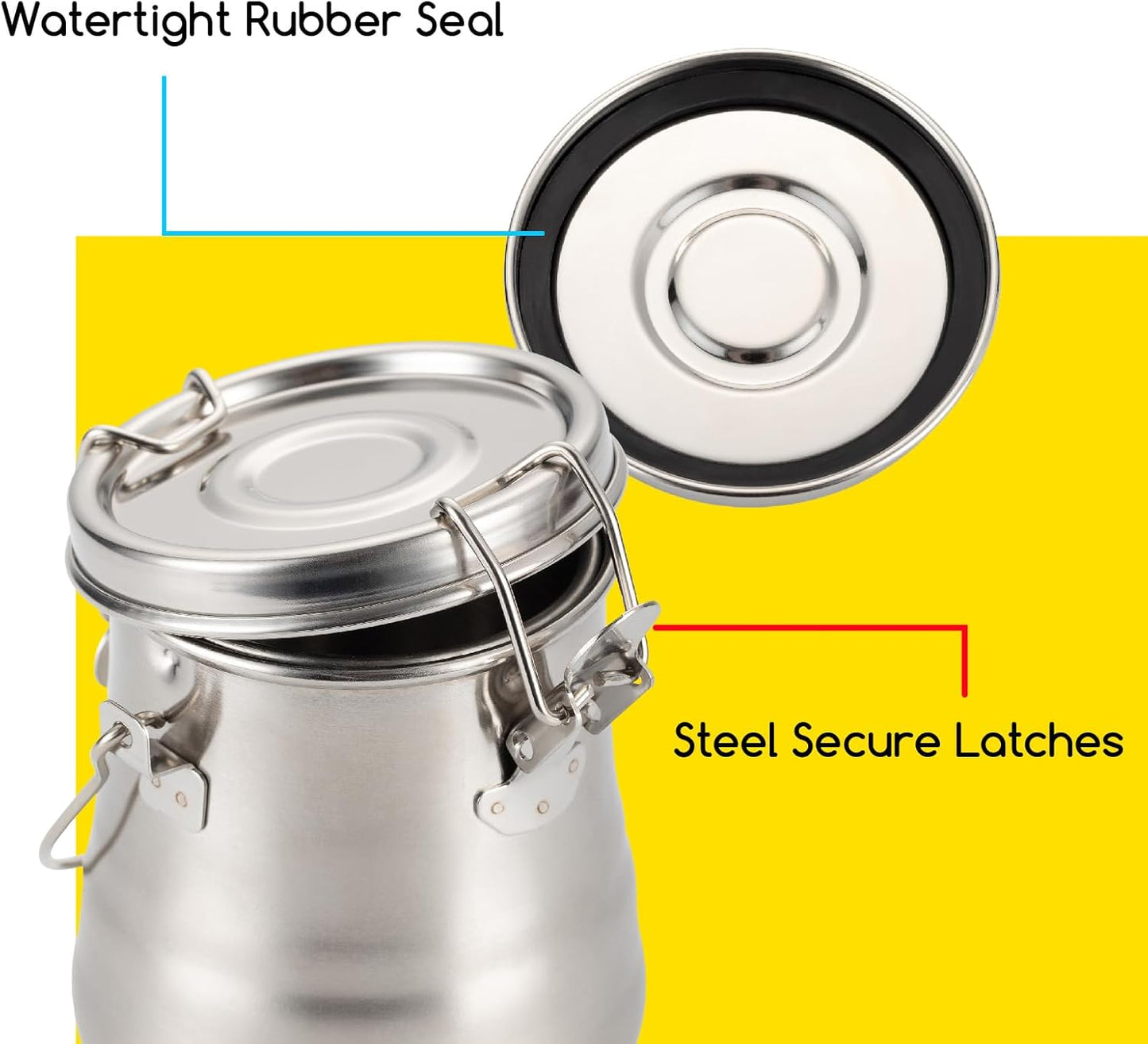 MEEDEN Portable Paint Brush Washer: Airtight Stainless Steel Artist Brush Cleaner for Oil & Acrylic Painting - Medium