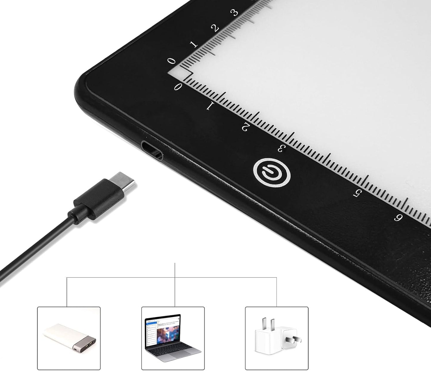 LUXJOYFUL A4 LED Tracing Light Box Board, Ultra-Thin Stepless Diamond Painting Light Board, Lightbox for Tracing and Drawing, Vinyl Weeding, Artist, Tattoo