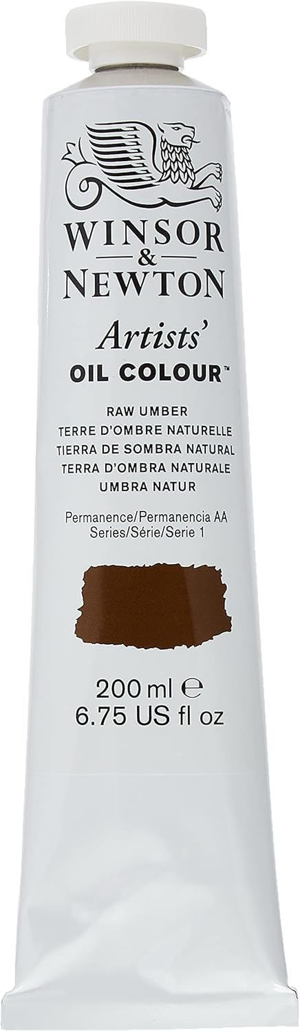 Winsor & Newton Artists' Oil Color, 200ml (6.75 oz) Tube, Raw Umber