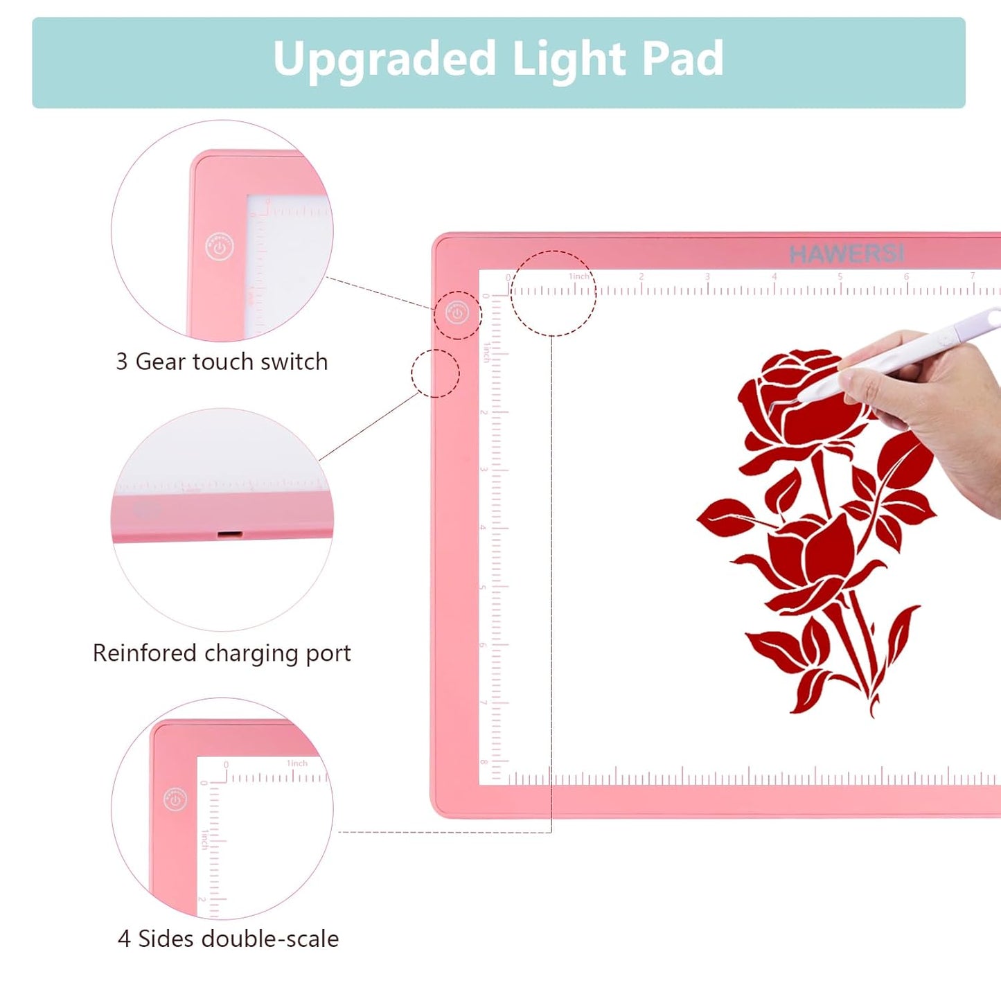 52Pcs Essential Craft Tools Set for Cutting Machine,Weeding Tools for Vinyl,Paper Cutter,Light Pad,Vinyl Weeding Scrap Collector,Brayer Rollers,Craft Accessories Bundle for Craft Projects