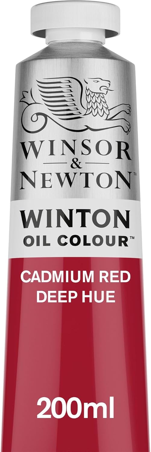 Winsor & Newton Winton Oil Color, 200ml (6.75-oz) Tube, Cadmium Red Deep Hue