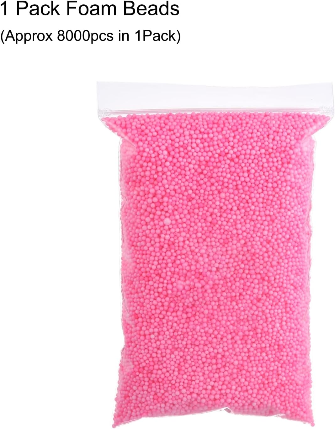 MECCANIXITY Foam Beads Foam Balls 2-3mm for Wedding and Party Decorations, Tiny Packing Balls, Arts DIY Crafts Supplies (Light Pink,1 Pack Approx 8000pcs)