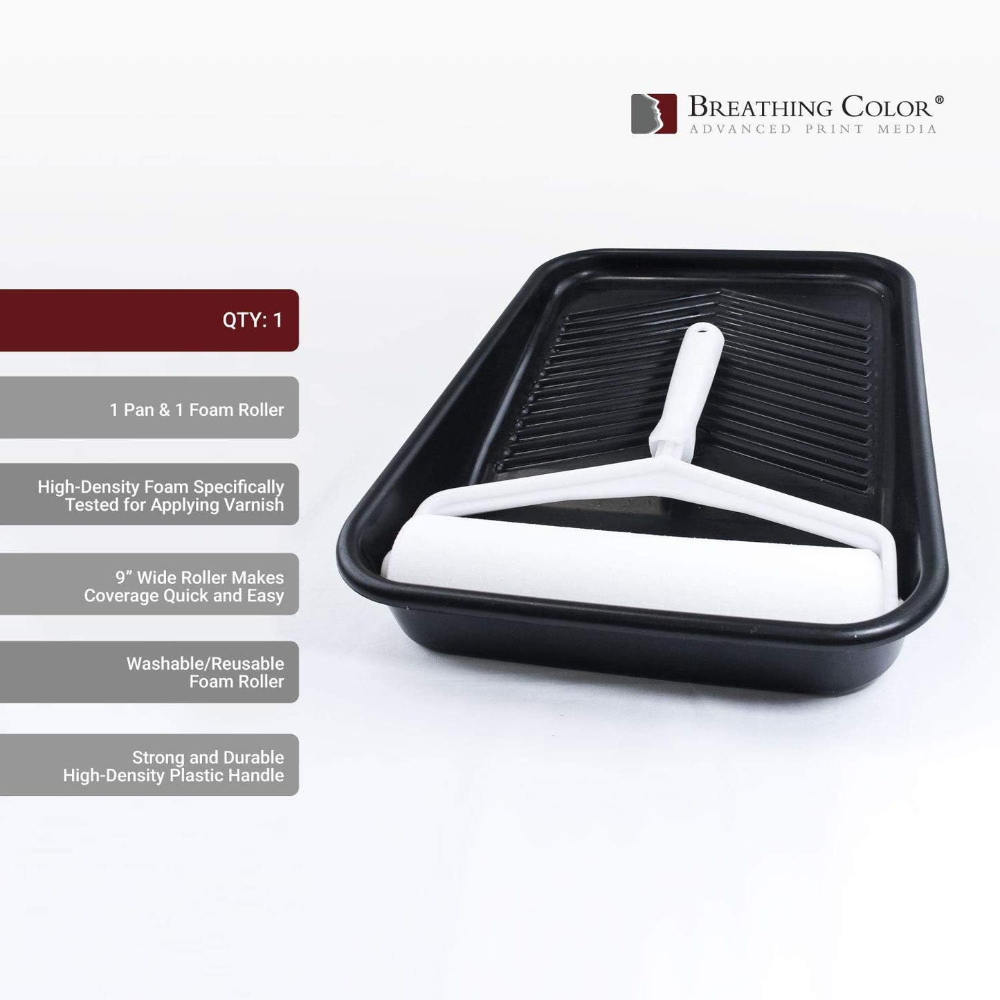 Breathing Color Timeless Archival Print Varnish Kit - 1 Gallon, Glossy Finish, Best Canvas Coating, Certified Archival Quality, Includes Foam Roller, Mixing Cups, and Gloves Bundle