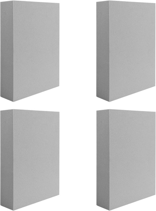 BAOFALI 4 Pcs Large Stamping Foam Grey Moldable Foam Stamps Plastic Dry Foam Stamp Pad Cut and Dry Foam Stamping Foam Block for Sculpture, Modeling, DIY Arts and Handicrafts Projects