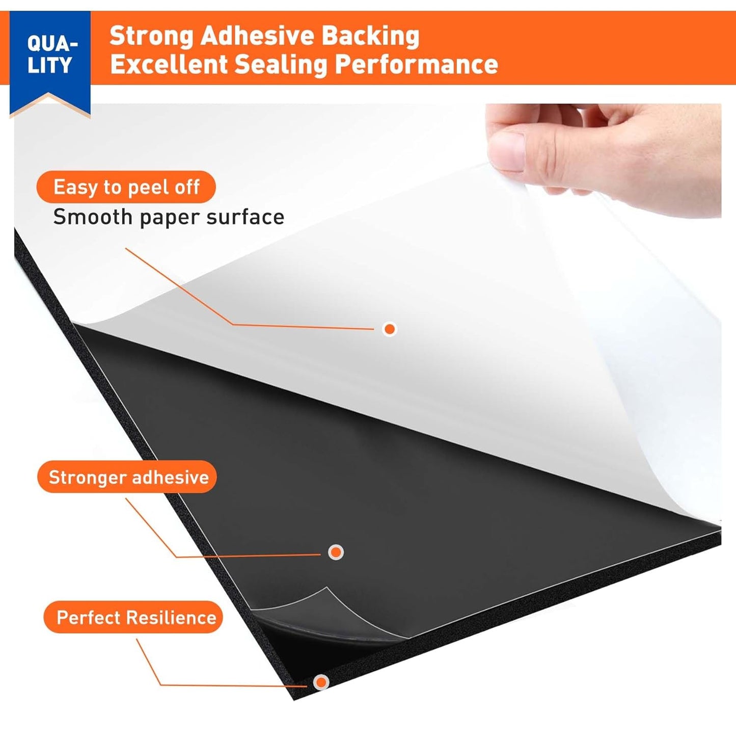 MAGZO 10Pcs Adhesive Foam Padding 1/8 in Thick X 4 in X 4 in,Closed Cell Foam Sheets Neoprene Rubber Self Stick Pads Anti Vibration Pads,Black (4in x 4in x 1/8in, 10Pcs)