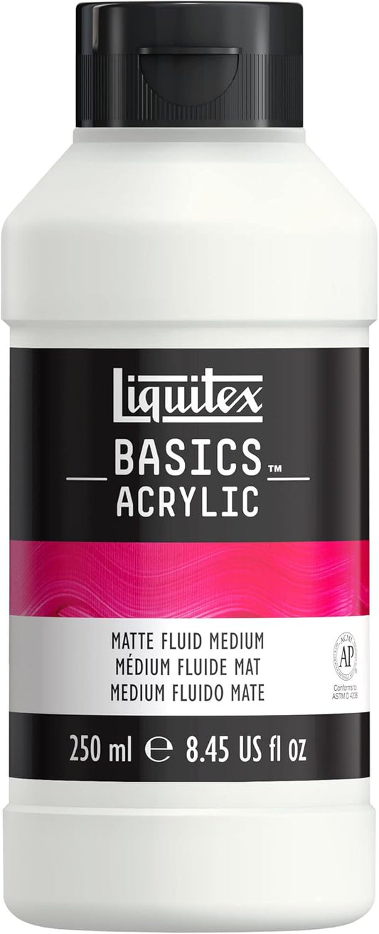 Liquitex BASICS Matte Fluid Medium, 250ml, 8.4-oz
