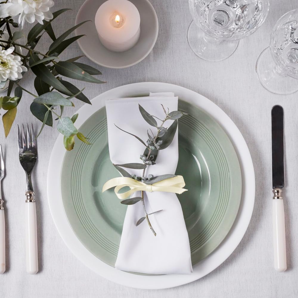 3/8" Width x 50 Yards Satin Fabric Ribbon, White Ribbon Perfect for DIY Bows, Swags, Gift Wrapping, Craft, Flower Bouquet，Christmas and Party Decoration