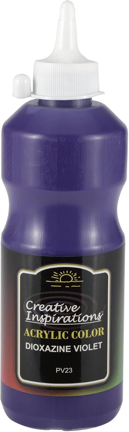 Creative Inspirations Acrylic Paint - Dioxazine Violet - 500 mL Bottle - Smooth & Creamy Consistency, Vibrant Pigmentation, Great Coverage for Artists - Clean Up with Soap & Water