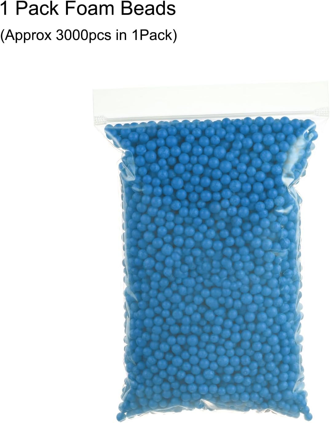 MECCANIXITY Foam Beads Foam Balls 7-9mm for Wedding and Party Decorations, Tiny Packing Balls, Arts DIY Crafts Supplies (Lake Blue,1 Pack Approx 3000pcs)