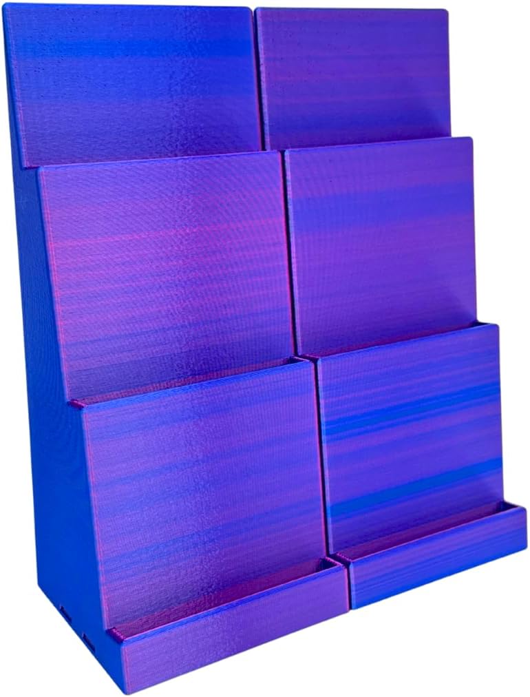 Magnetic Card Holder Stadium Displays - Purple Pink Blue (2 Pack), Compatible with Ultra Pro Protectors - Trading Card Holder - Card Stand - Sports Card Display (Galaxy Red)