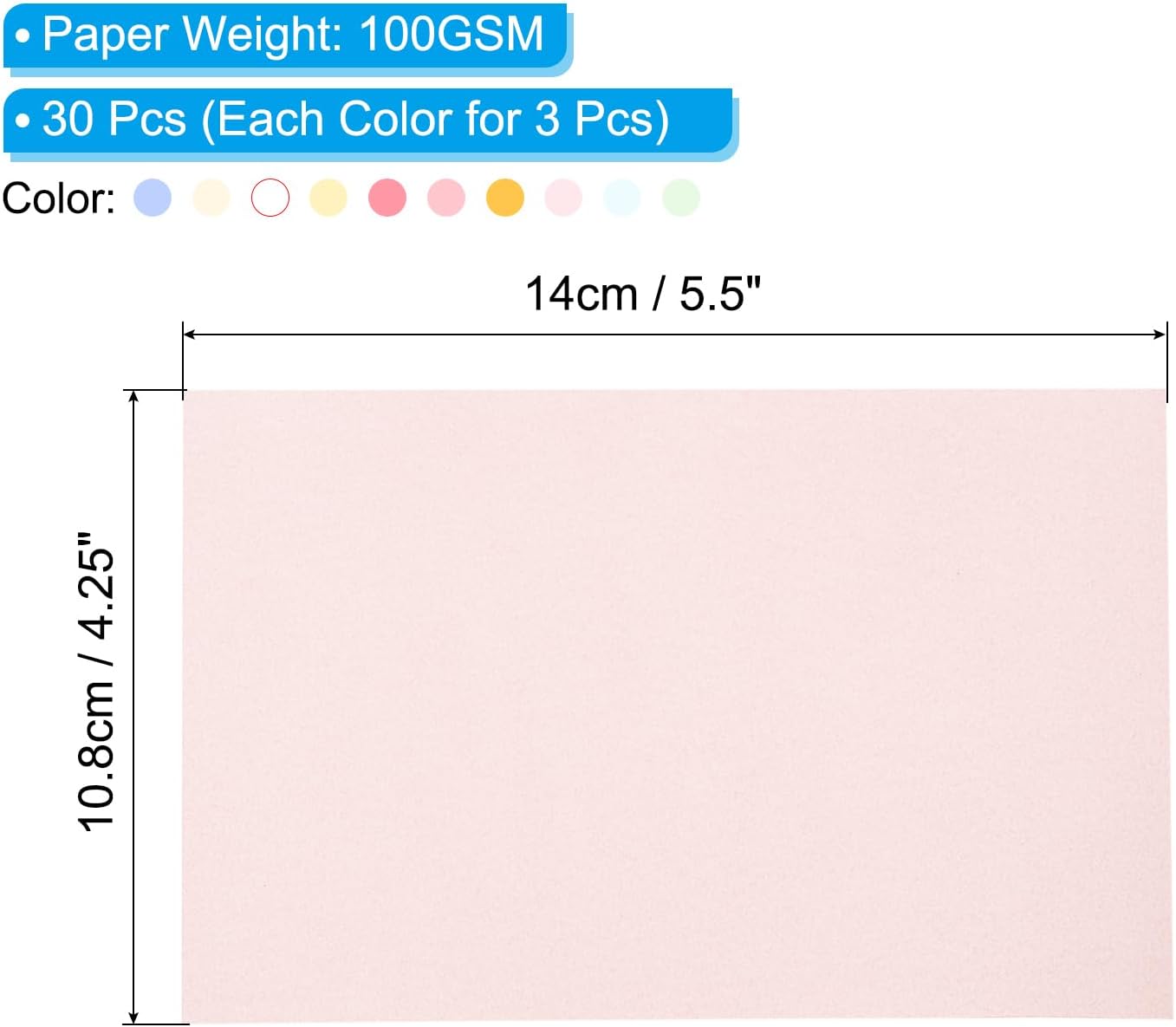 PATIKIL 30 Sheets Vellum Paper 4.25x5.5, Vellum Paper Printable Translucent Paper 100GSM Colored for Invitations Laser Inkjet Printing Card Making Crafting Wedding Tracing, Multicolor