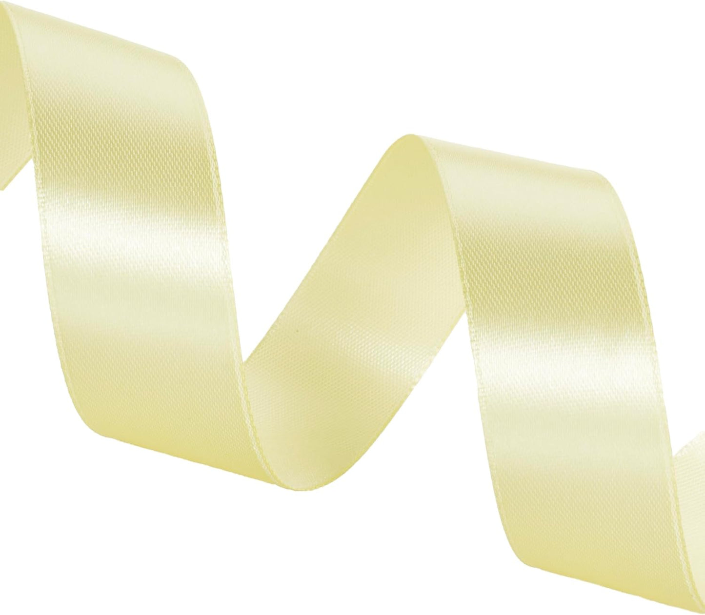 1 Inch Baby Maize Solid Satin Ribbon, 50 Yards Craft Fabric Ribbon for Gift Wrapping Floral Bouquets Wedding Party Decoration