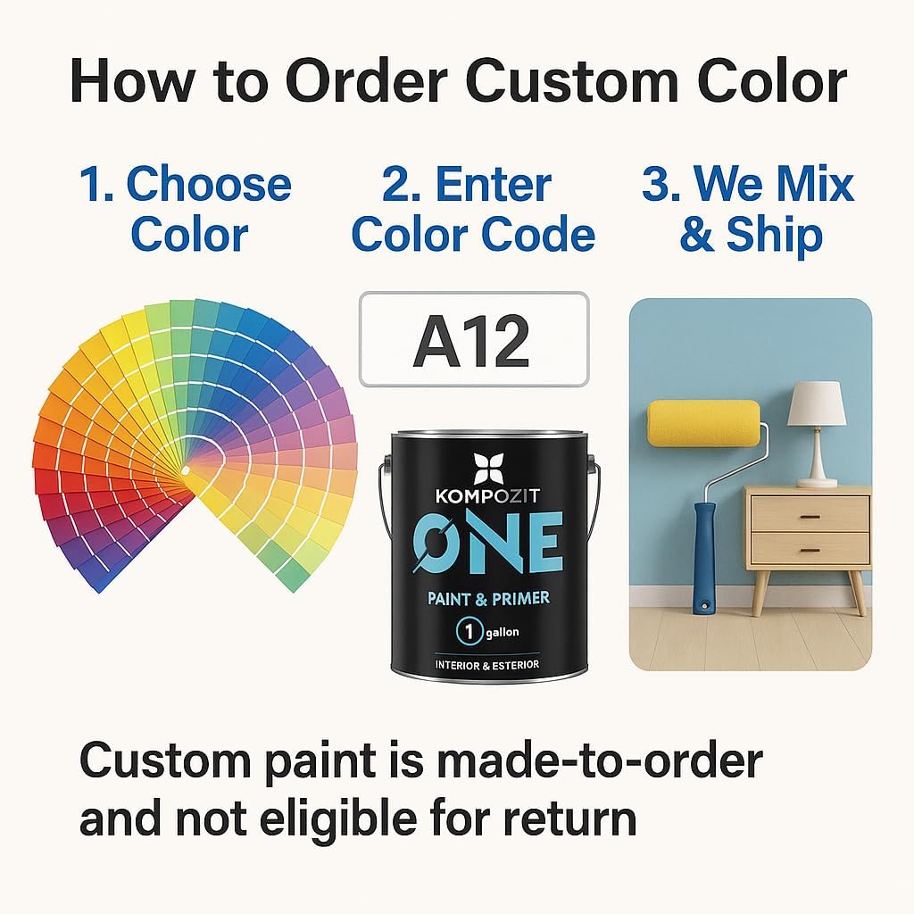 Kompozit ONE White Tintable Base – 1 Gallon Acrylic Paint & Primer (Tinted)