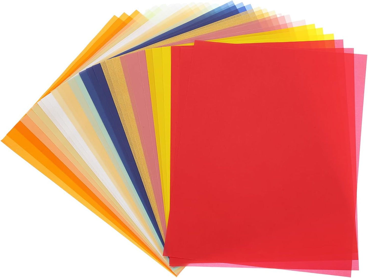 PATIKIL 60 Sheets Vellum Paper 8.5x11inches, Printable Translucent Paper 100GSM Colored for Invitations Laser Inkjet Printing Card Making Crafting Wedding Tracing, Multicolored