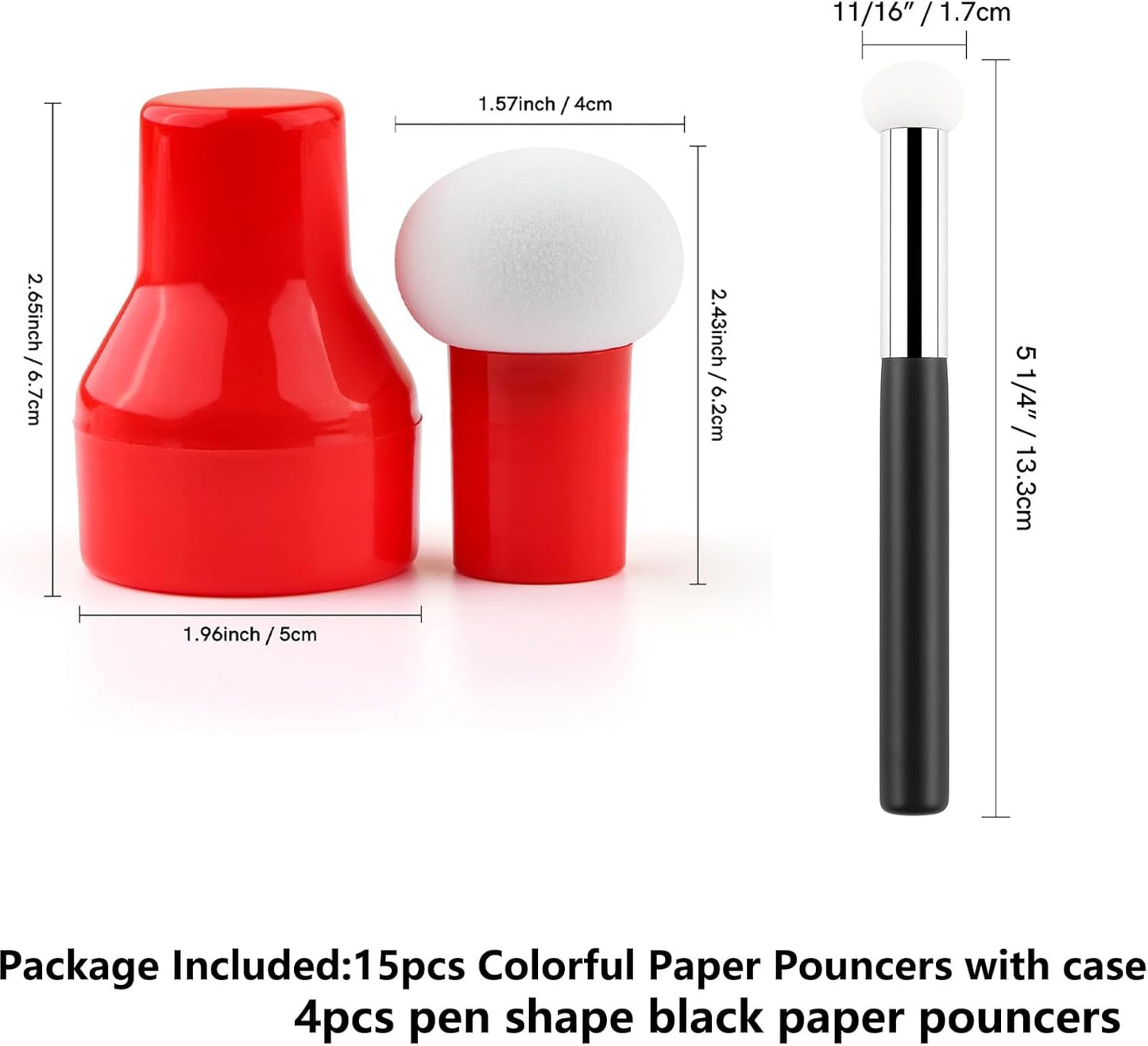 19PCS/Sets Sponge Applicator Ink Applicator with Storage Cases,Paper Pouncers for Direct Ink Application On Crafts Projects Easily,Inking Sponge for Stamp Ink Distressing,Blending Card Making Tools