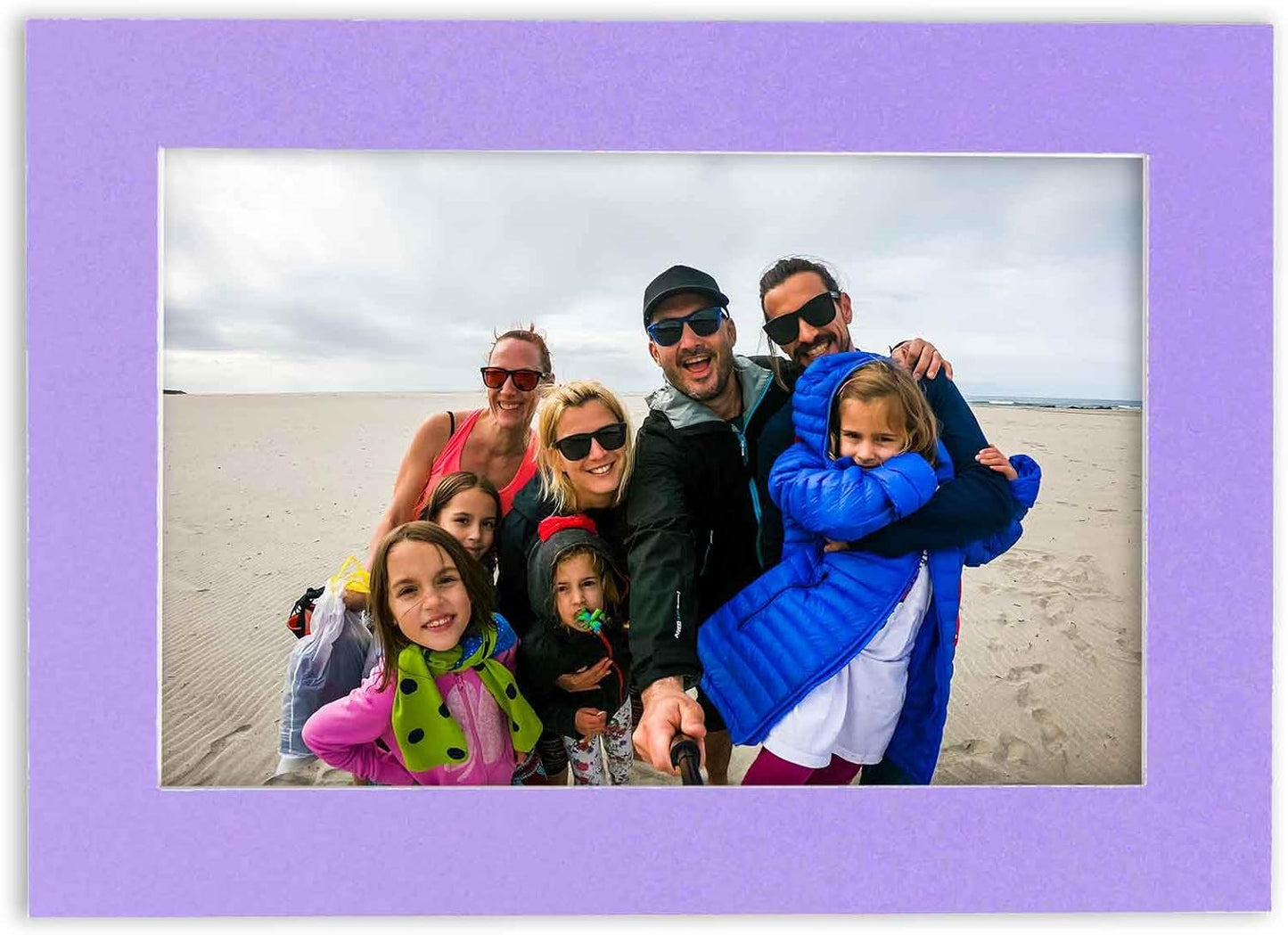 5x7 Mat for 8.5x11 Frame - Precut Mat Board Acid-Free Show Kit with Backing Board, and Clear Bags Light Purple 5x7 Photo Matte Made to Fit a 8.5x11 Picture Frame Matboard for Framing, Pack of 10 Mats
