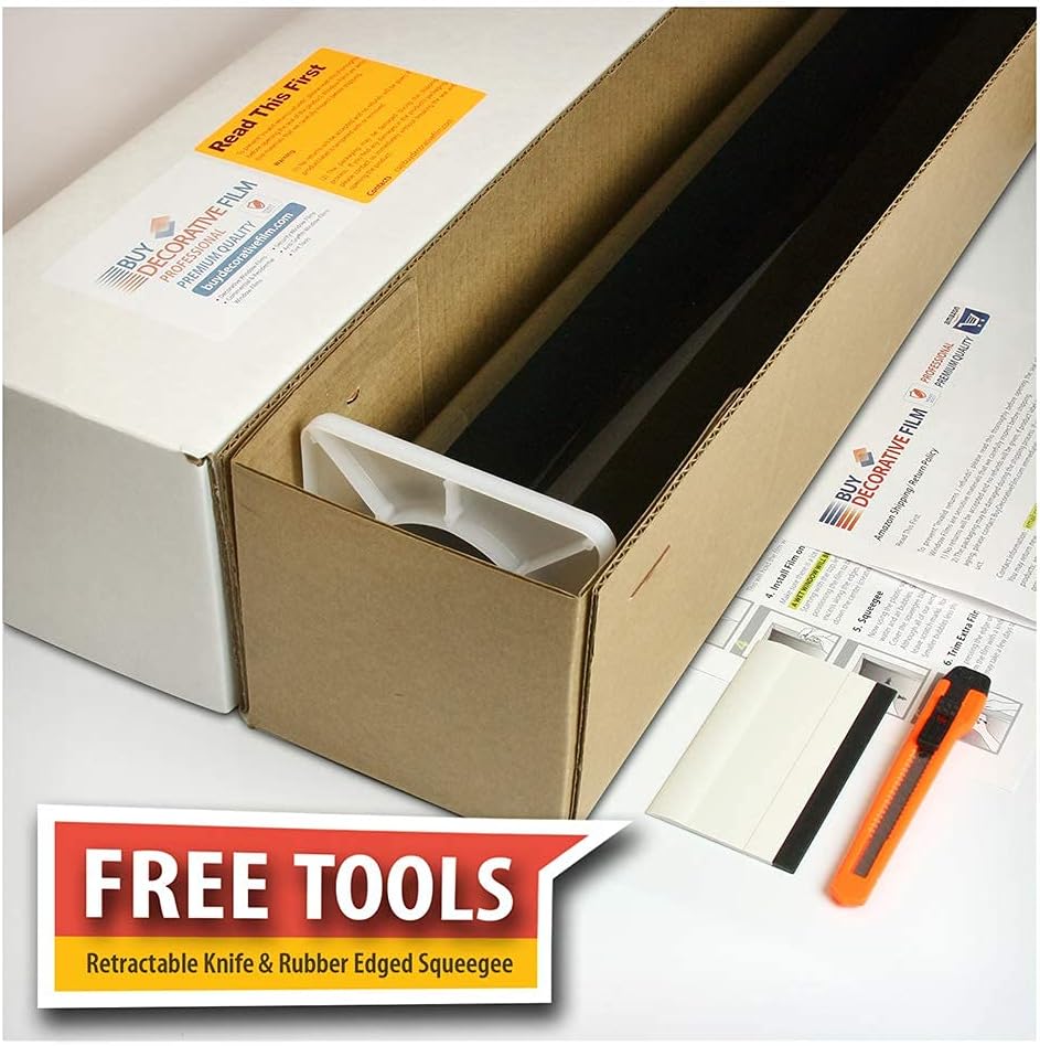 BDF EXNA20 Exterior Window Film Daytime Privacy and Heat Control Natural Black 20 (Dark) - 36in X 50ft