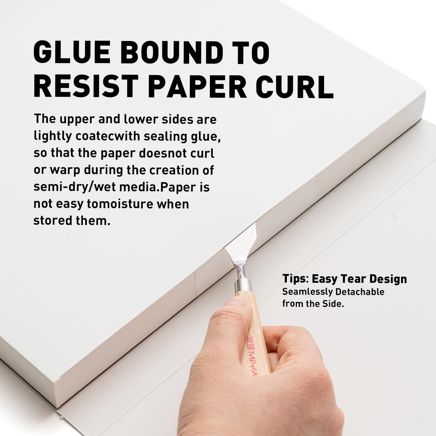 HIMI Mix Media Paper Pad 9X12''(180g/m²) 90 Sheets Mix Paper Pad, Side Wire Bound, Fine Texture, in Gouache Acrylic Art Pad for Sketching, Ink Sketch Book, Art Supplies Drawing Pad Gift (Blue)