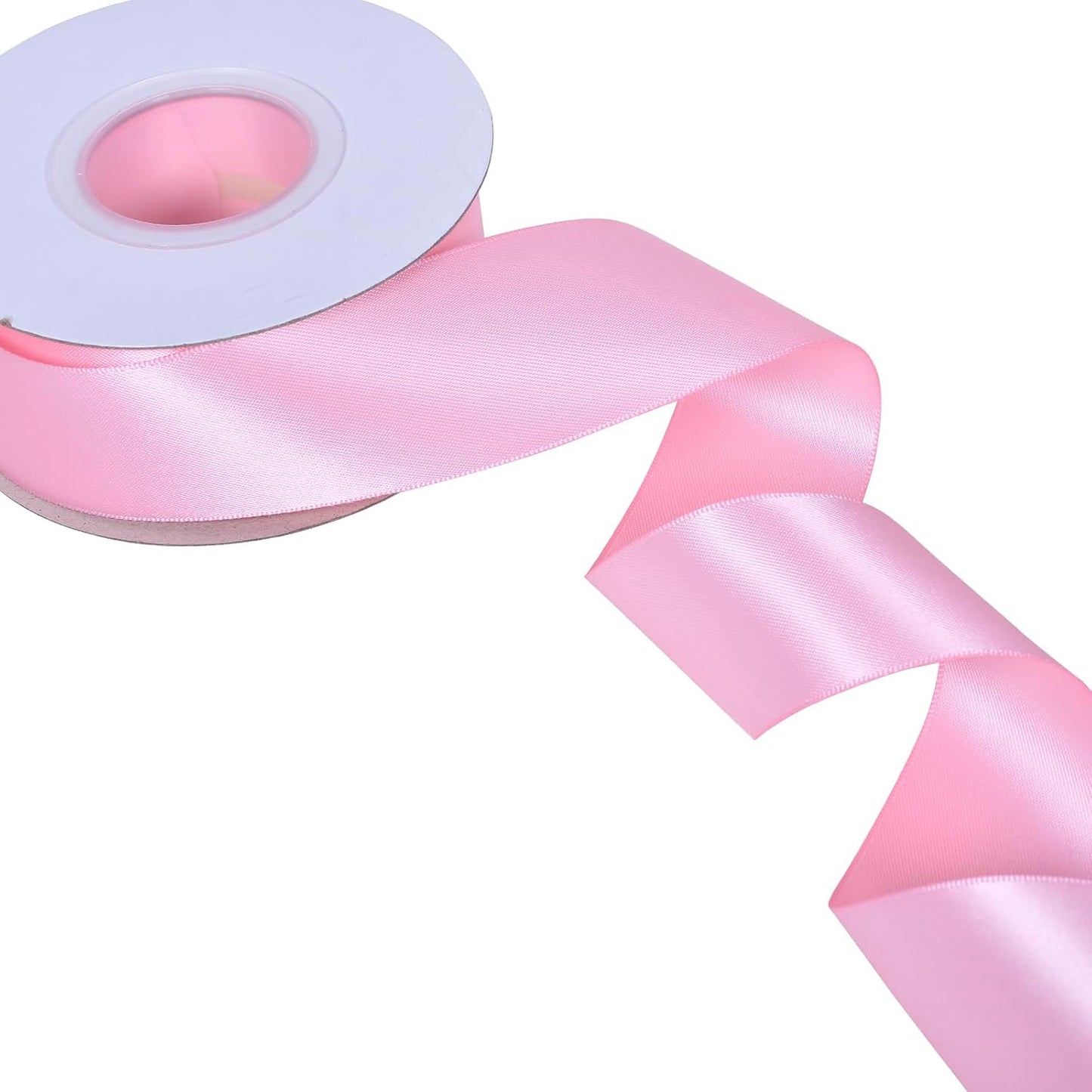 YAMA Pink Double Faced Satin Ribbon, 1 1/2 Inch 25 Yards, Great for Crafts Bows Flower Bouquet Wedding Home Decor Gift Wrapping