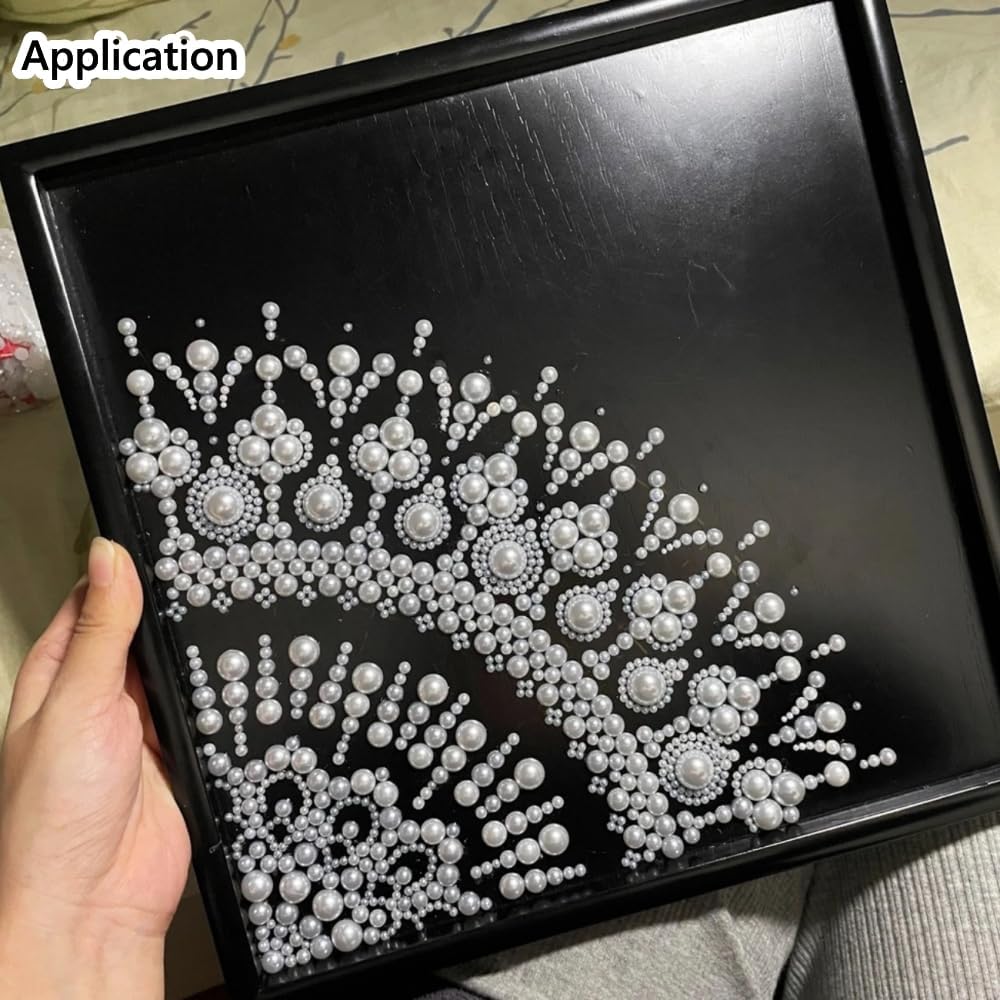 80pcs 20mm Half Pearls for Crafts Flatback Half Round Pearl Beads for Jewelry Making Nail Art Scrapbook Craft Wedding Dress Decoration(White)