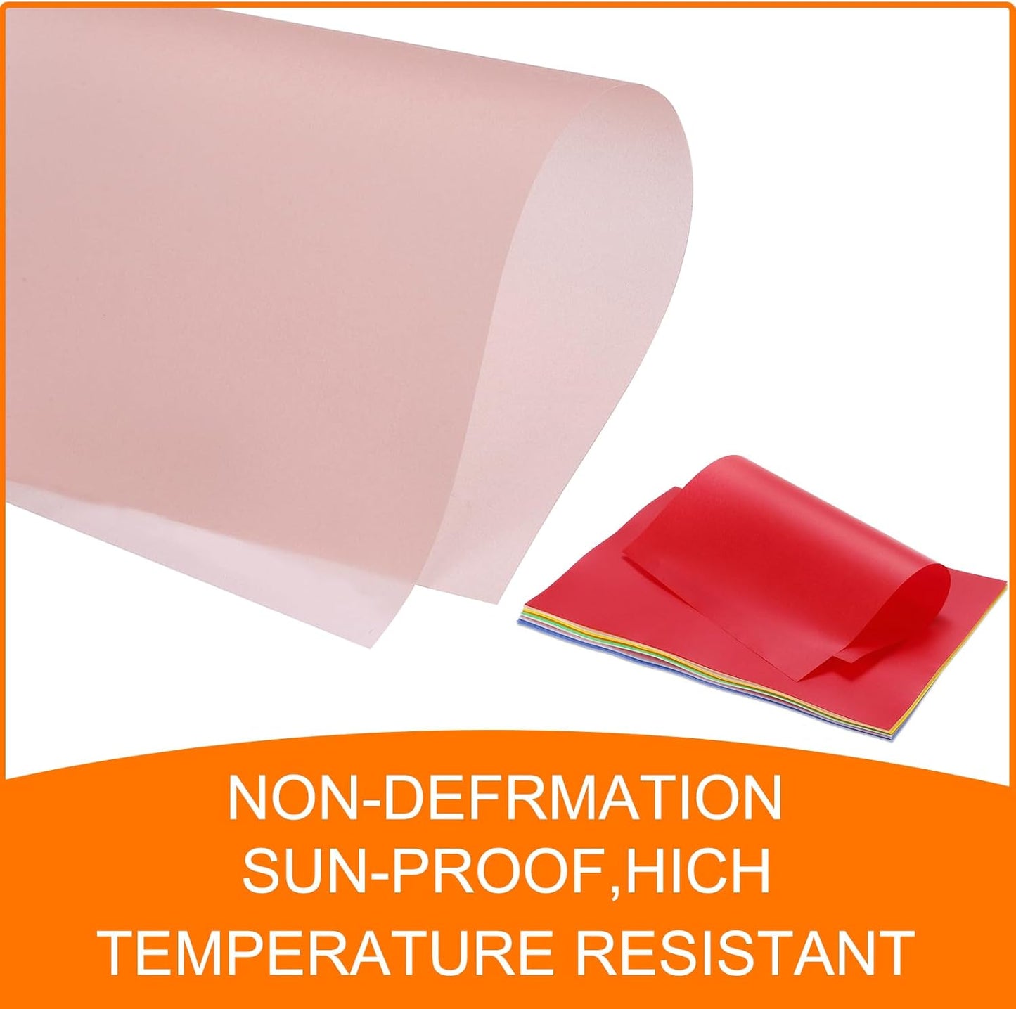 MECCANIXITY Colored Vellum Paper, 40 Sheet Light Pink Transparency 8.3" x 5.9" Printable Vellum Paper, Translucent Vellum Sheets for Printing Wedding Invitations Ink Jet Laser Printer