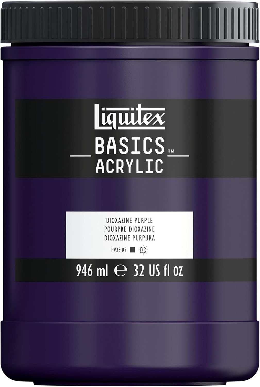 Liquitex BASICS Acrylic Paint, 946ml (32-oz) Jar, Dioxazine Purple
