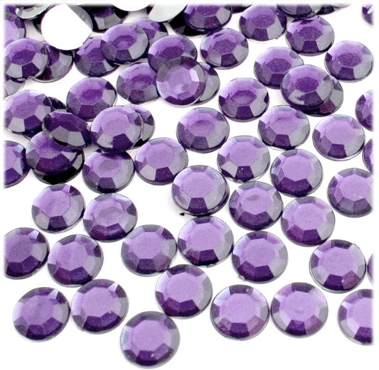 The Crafts Outlet 144pc Rhinestones Round 10mm - Lavender Light Purple or Light Amethyst