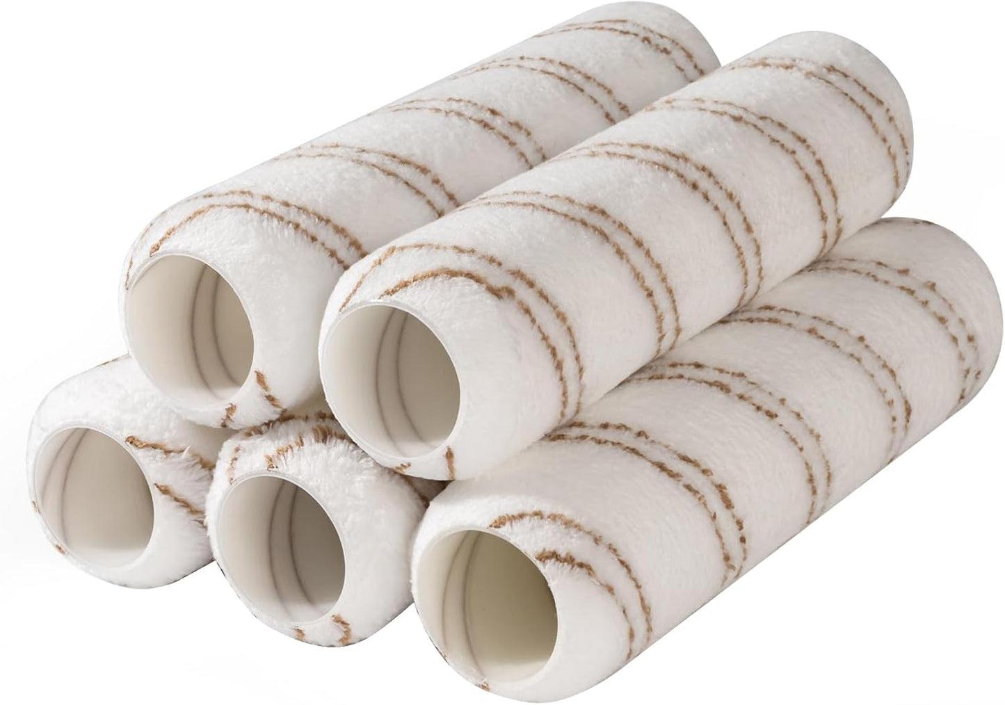 Mister Rui 9 Inch Microfiber Roller Covers, 3/8" Nap, 5 Pack, Paint Rollers for Painting, Roller Sleeves for Walls & Ceilings, Reusable Paint Rollers for Smooth Finish