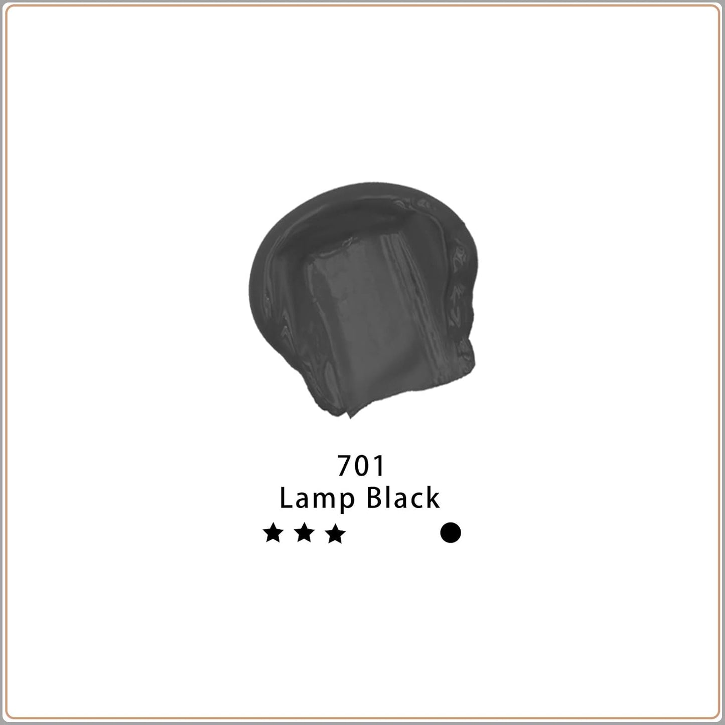 Artecho Black Acrylic Paint, Lamp Black Paint (120ml / 4.05oz) Tubes, Art Craft Paints for Canvas, Rock, Stone, Wood, Fabric, Art Supplies